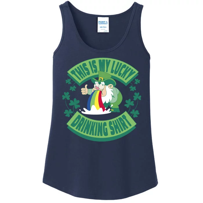 This Is My Lucky Drinking Shirt St Patricks' Day Ladies Essential Tank