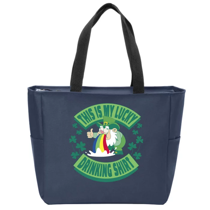 This Is My Lucky Drinking Shirt St Patricks' Day Zip Tote Bag