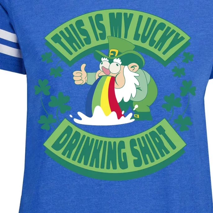 This Is My Lucky Drinking Shirt St Patricks' Day Enza Ladies Jersey Football T-Shirt