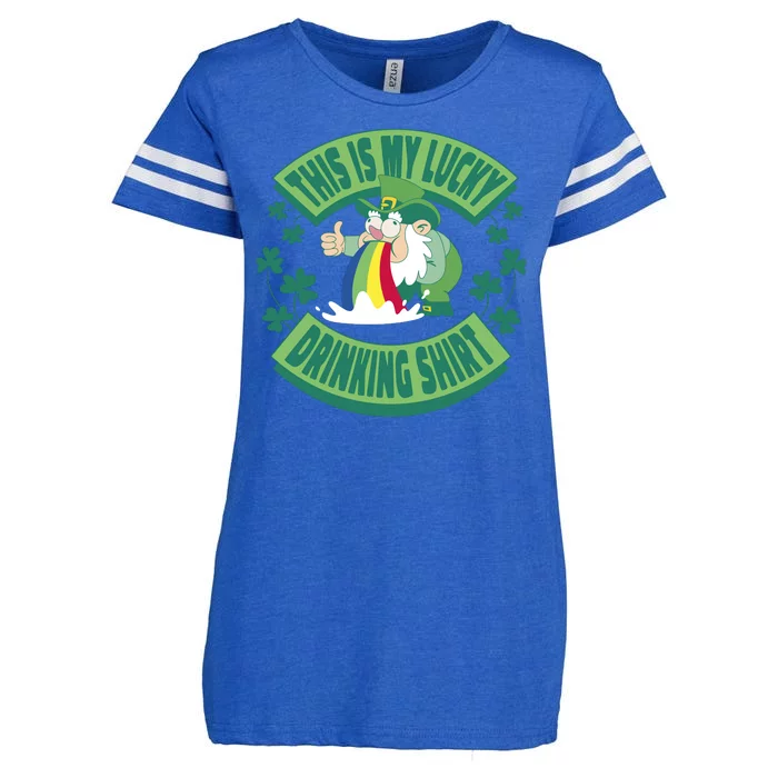 This Is My Lucky Drinking Shirt St Patricks' Day Enza Ladies Jersey Football T-Shirt