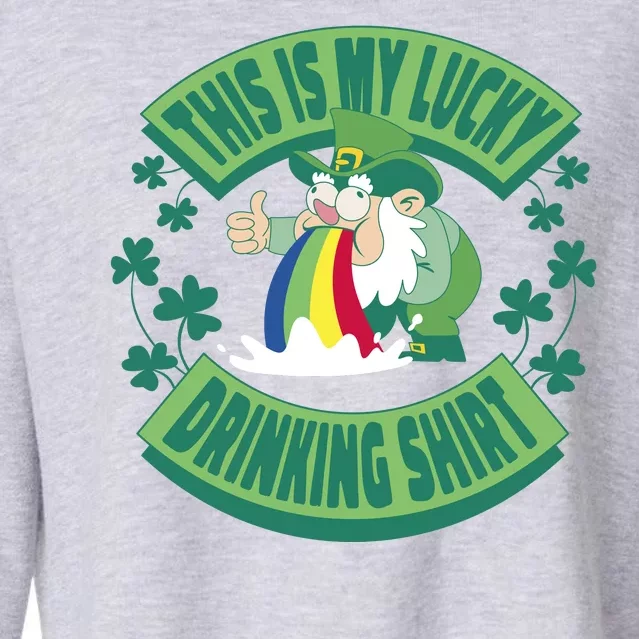 This Is My Lucky Drinking Shirt St Patricks' Day Cropped Pullover Crew