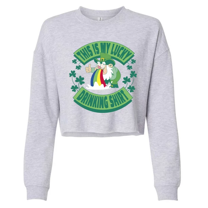 This Is My Lucky Drinking Shirt St Patricks' Day Cropped Pullover Crew