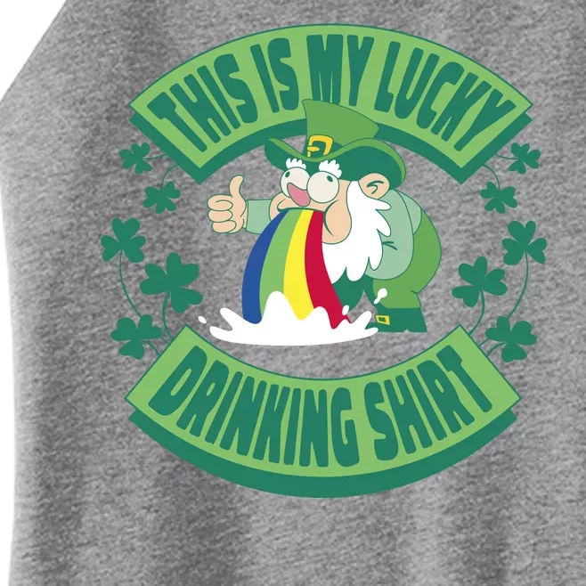 This Is My Lucky Drinking Shirt St Patricks' Day Women’s Perfect Tri Rocker Tank