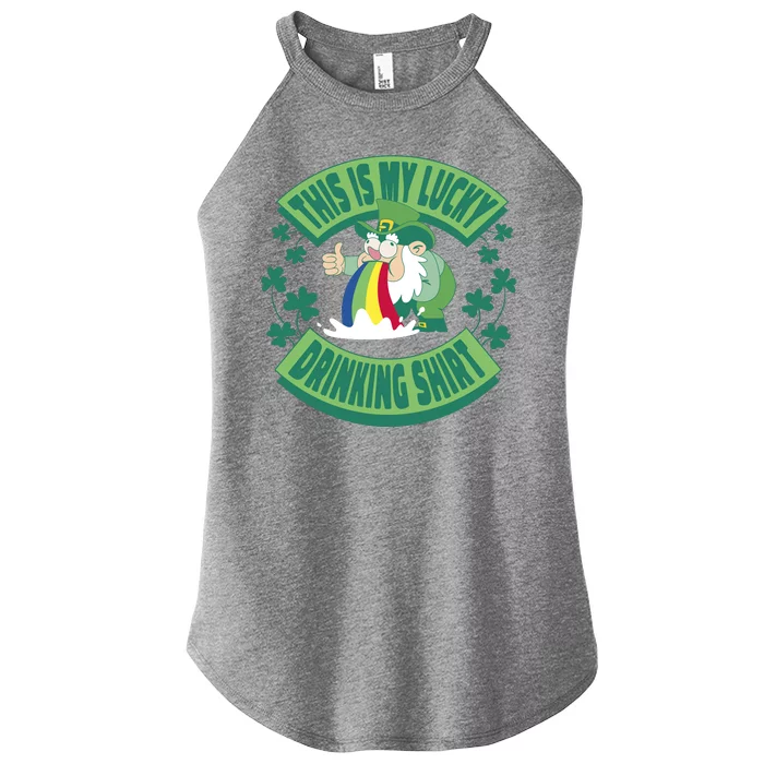 This Is My Lucky Drinking Shirt St Patricks' Day Women’s Perfect Tri Rocker Tank