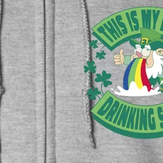 This Is My Lucky Drinking Shirt St Patricks' Day Full Zip Hoodie