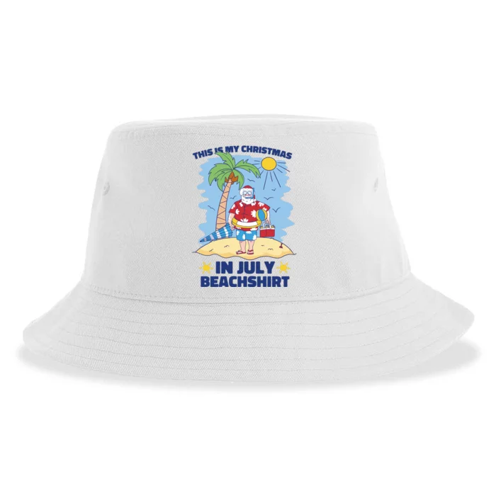 This Is My Christmas In July Beachshirt Santa Sustainable Bucket Hat