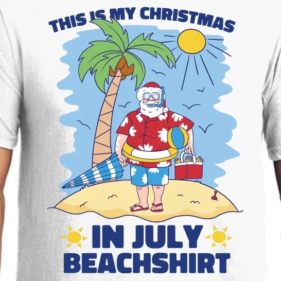 This Is My Christmas In July Beachshirt Santa Pajama Set