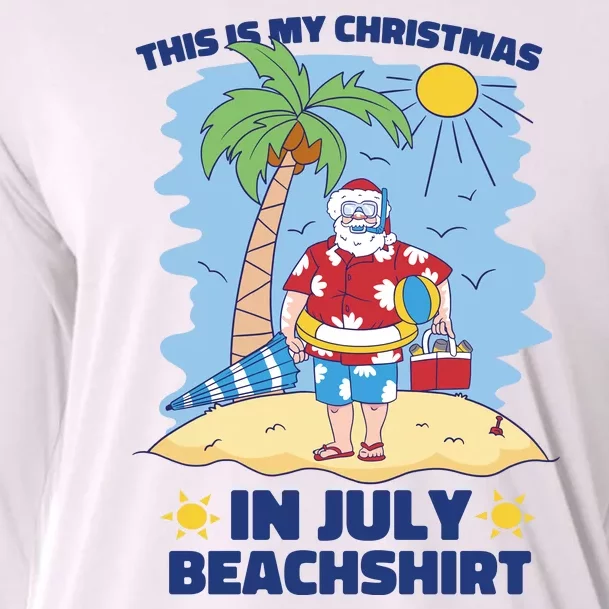 This Is My Christmas In July Beachshirt Santa Cooling Performance Long Sleeve Crew