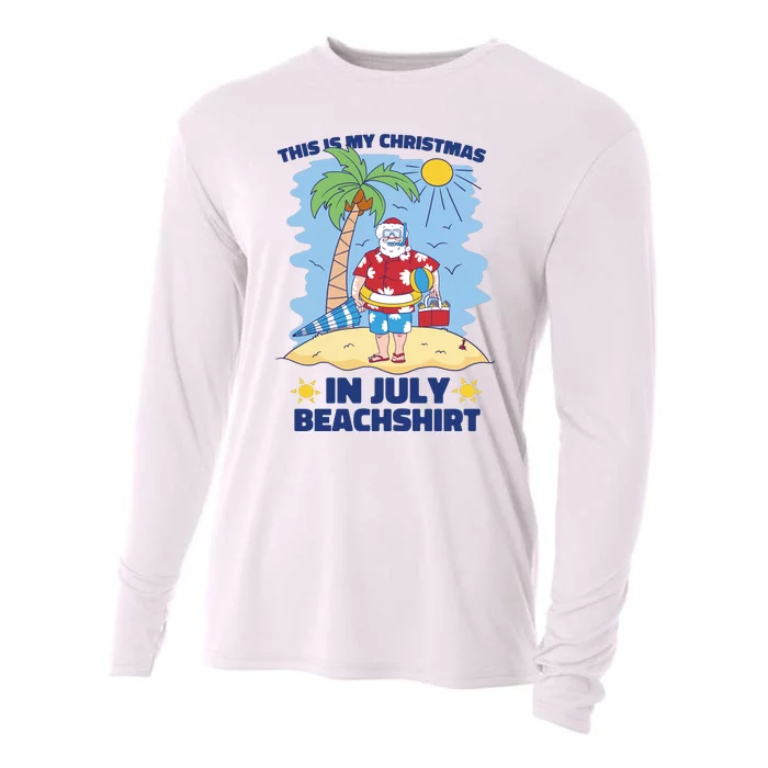 This Is My Christmas In July Beachshirt Santa Cooling Performance Long Sleeve Crew