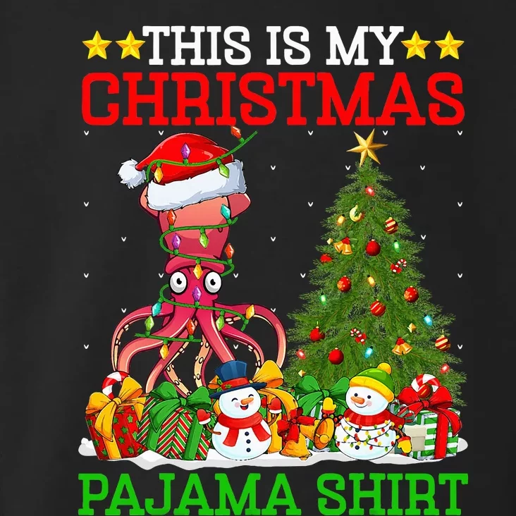 This Is My Christmas Tree Pajamas Lights Squid Christmas Toddler Hoodie