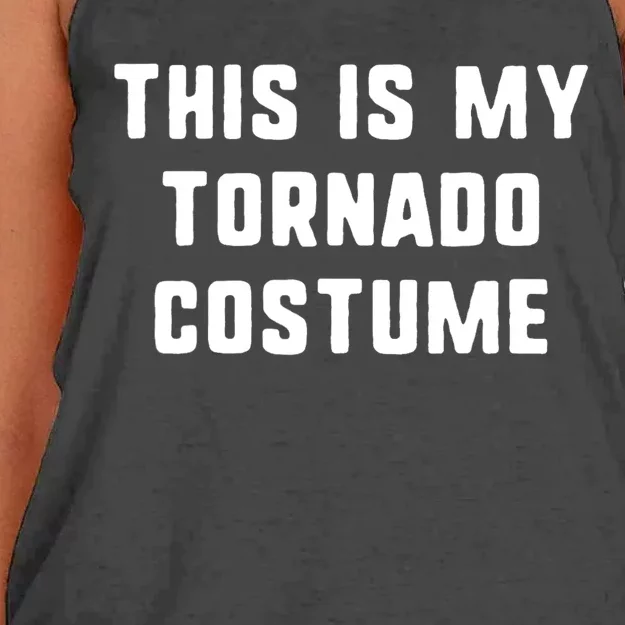 This Is My Tornado Halloween Costume Lazy Easy Last Minute Women's Knotted Racerback Tank