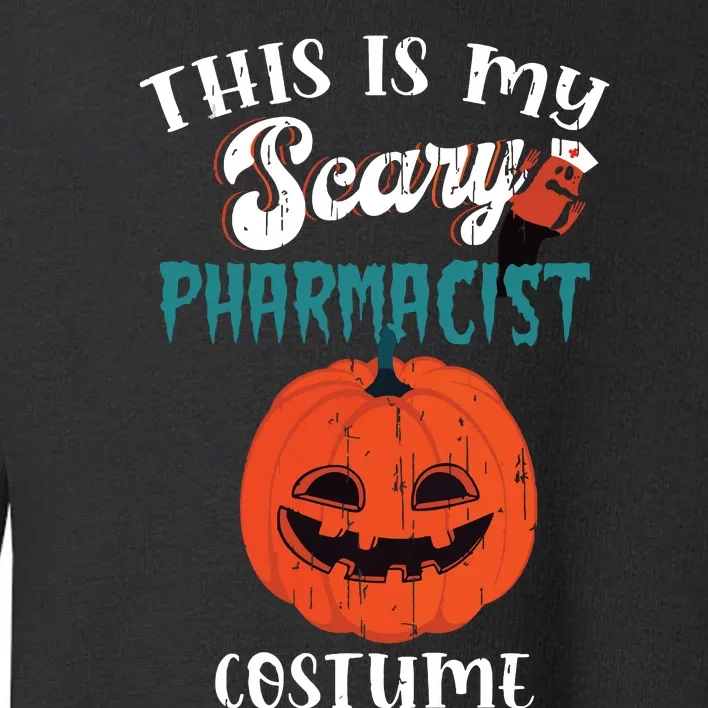 This Is My Scary Pharmacist Costume Funny Halloween Vneck Toddler Sweatshirt