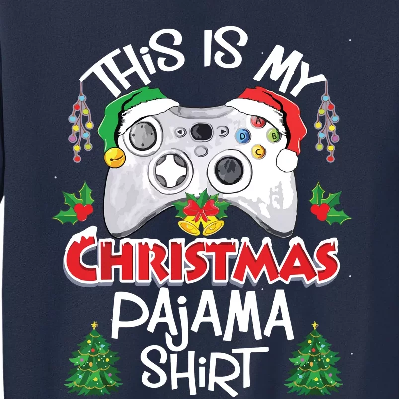 This Is My Christmas Pajama Santa Hat Gamer Video Game Games Sweatshirt