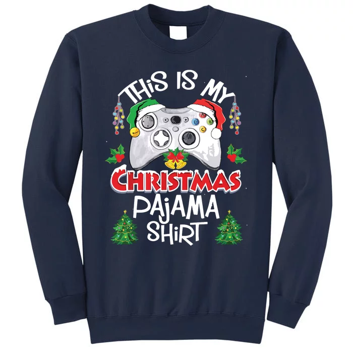 This Is My Christmas Pajama Santa Hat Gamer Video Game Games Sweatshirt