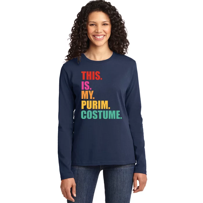 This Is My Purim Costume Funny Jewish Ladies Long Sleeve Shirt