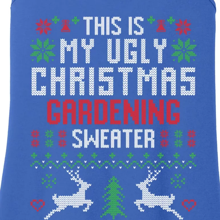 This Is My Ugly Christmas Gardening Sweater Gardener Gift Ladies Essential Tank