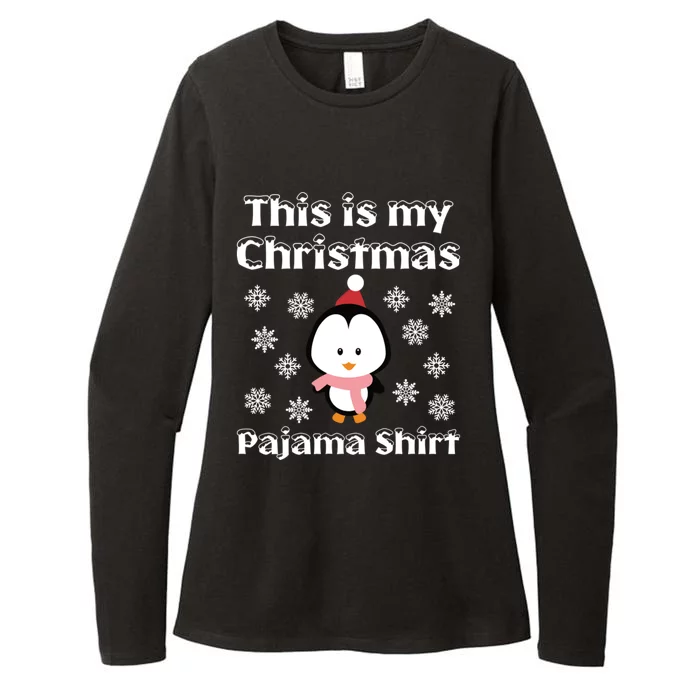 This Is My Christmas Pajama Cute Penguin Womens CVC Long Sleeve Shirt