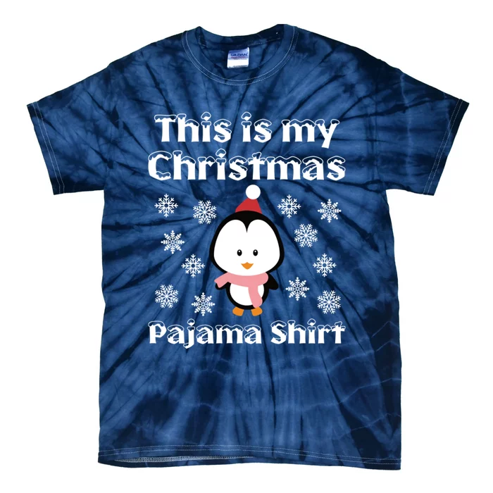 This Is My Christmas Pajama Cute Penguin Tie-Dye T-Shirt