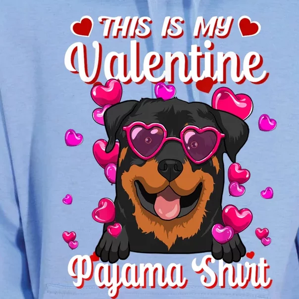 This Is My Valentine Pajama Cute Gift Rottweiler Lovers Funny Gift Unisex Surf Hoodie