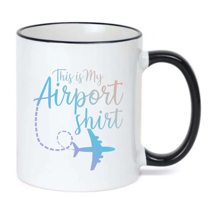 This Is My Airport Airplane Mode Traveling Vacation Gift Black Color Changing Mug