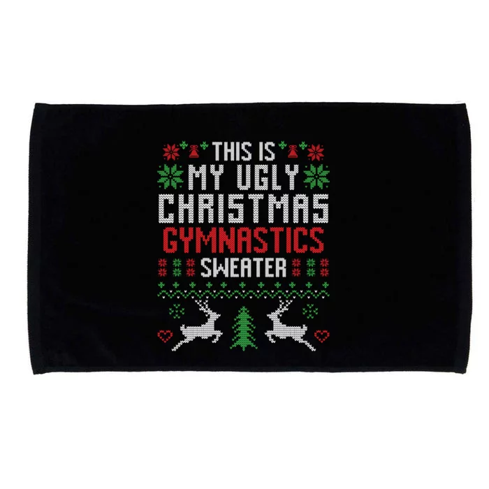 This Is My Ugly Christmas Gymnastics Sweater Cool Gift Microfiber Hand Towel