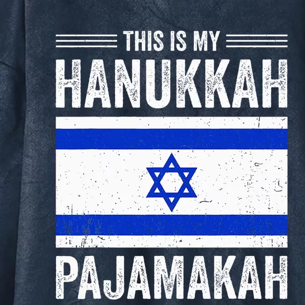 This Is My Hanukkah Pajamakah Pj Pajama Funny Gift Hooded Wearable Blanket