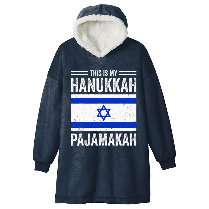 This Is My Hanukkah Pajamakah Pj Pajama Funny Gift Hooded Wearable Blanket