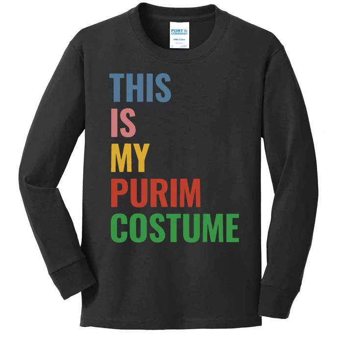 This Is My Purim Costume Kids Long Sleeve Shirt