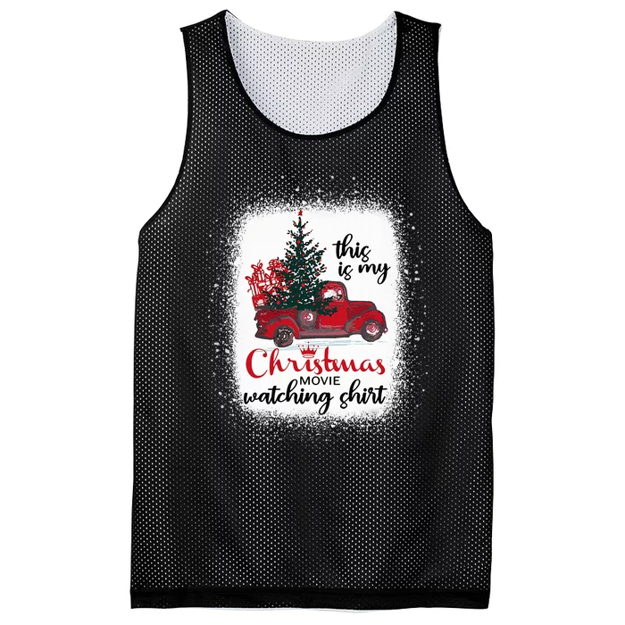 This Is My Christmas Movie Watching Vintage Red Truck Mesh Reversible Basketball Jersey Tank