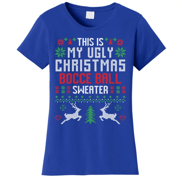 This Is My Ugly Christmas Bocce Ball Sweater Gift Women's T-Shirt