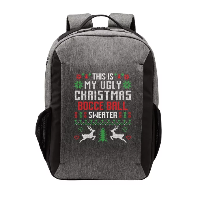 This Is My Ugly Christmas Bocce Ball Sweater Gift Vector Backpack