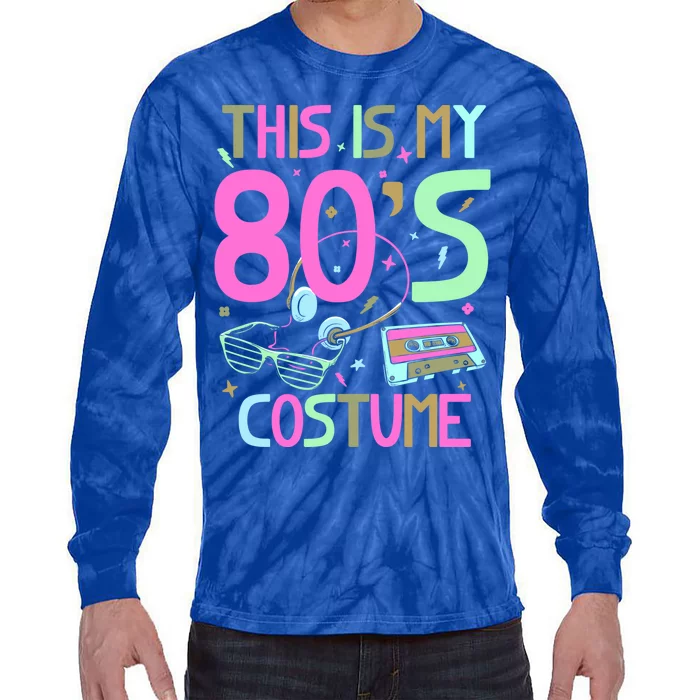 This Is My 80S Costume 1980 Generation Birth Decade Era 80S Gift Tie-Dye Long Sleeve Shirt