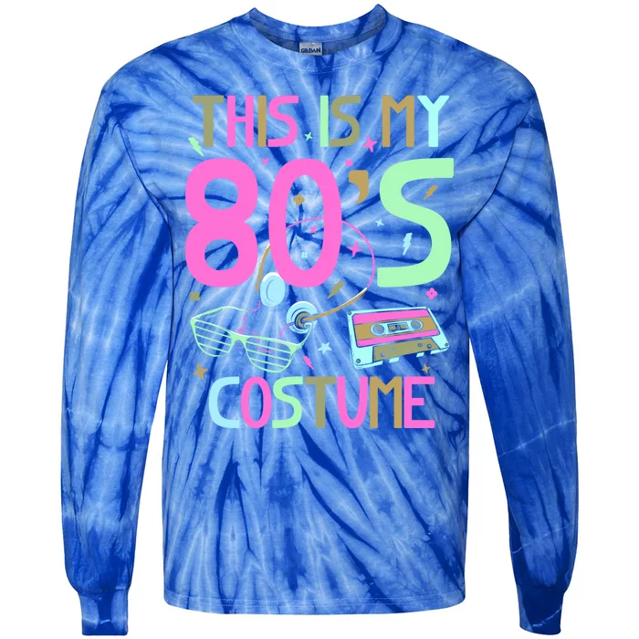 This Is My 80S Costume 1980 Generation Birth Decade Era 80S Gift Tie-Dye Long Sleeve Shirt