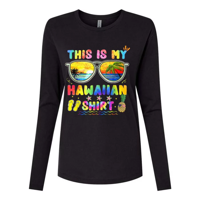 This Is My Hawaiian Luau Aloha Hawaii Beach Pineapple Womens Cotton Relaxed Long Sleeve T-Shirt