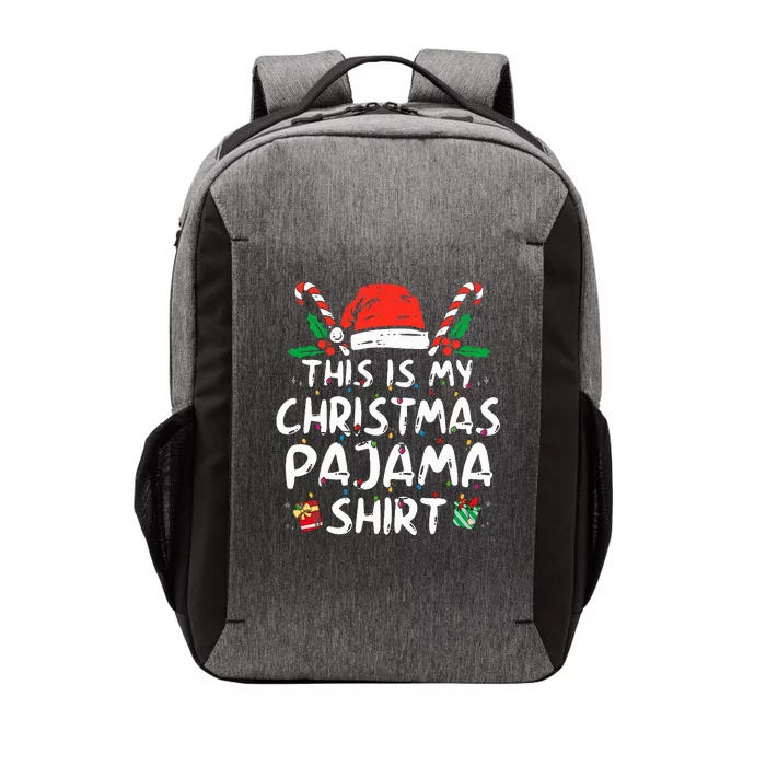 This Is My Christmas Pajama Funny Xmas PJs Vector Backpack