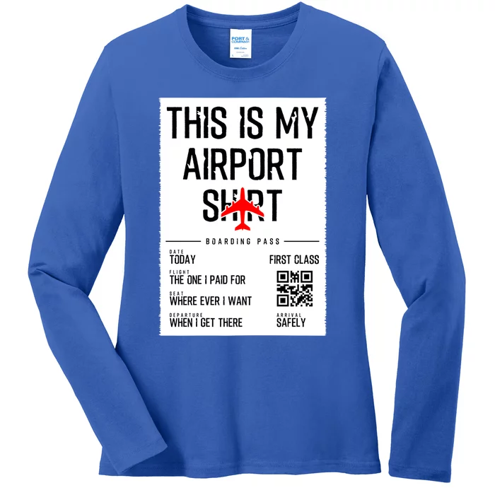 This Is My Airpor Family Travel Meaningful Gift Ladies Long Sleeve Shirt