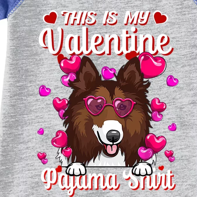 This Is My Valentine Pajama Gift Rough Collies Lovers Meaningful Gift Infant Baby Jersey Bodysuit