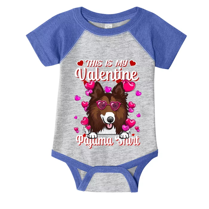 This Is My Valentine Pajama Gift Rough Collies Lovers Meaningful Gift Infant Baby Jersey Bodysuit