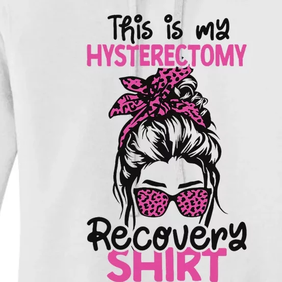 This Is My Hysterectomy Recovery Uterus Messy Bun Women's Pullover Hoodie