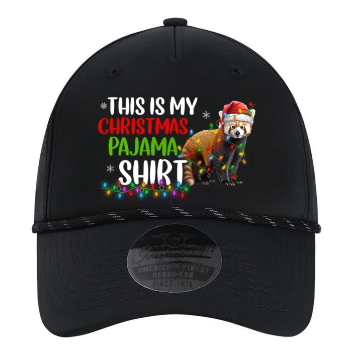 This Is My Christmas Pajama Xmas Lights Red Panda Christmas Gift Performance The Dyno Cap