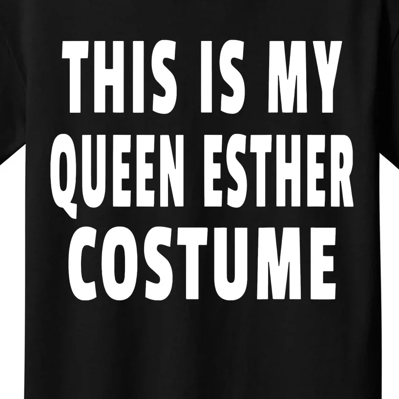 This Is My Queen Esther Costume Purim Jewish Festival Jew Kids T-Shirt