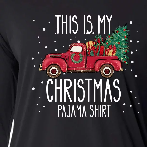 This Is My Christmas Pajama Christmas Truck Cooling Performance Long Sleeve Crew