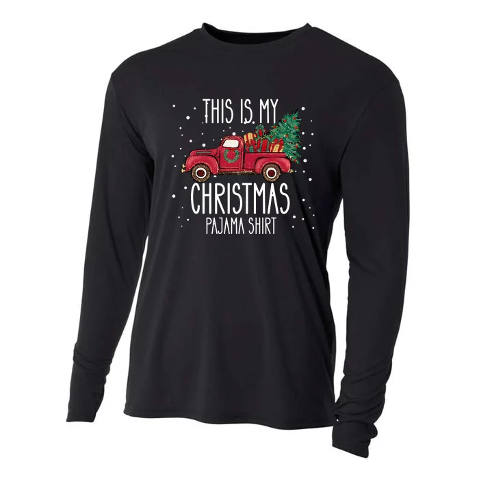 This Is My Christmas Pajama Christmas Truck Cooling Performance Long Sleeve Crew