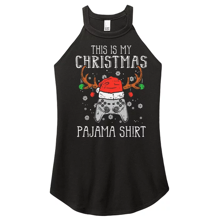 This Is My Christmas Pajama Gamer Xmas Women’s Perfect Tri Rocker Tank