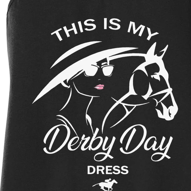 This Is My Derby Day Dress Funny Ky Derby Horse Women's Racerback Tank