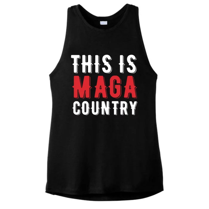 This Is Maga Country Trump 2024 President Election Vote Red Cute Gift Ladies Tri-Blend Wicking Tank