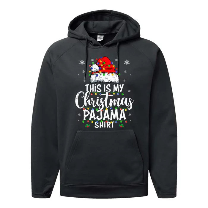 This Is My Christmas Pajama  Lights Performance Fleece Hoodie