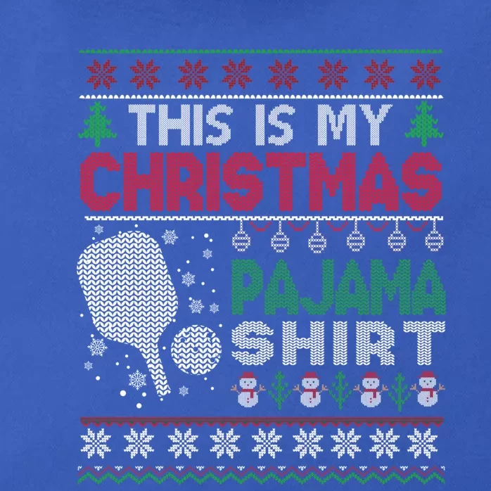 This Is My Christmas Pajama Pickleball Gift Ugly Sweater Gift Zip Tote Bag