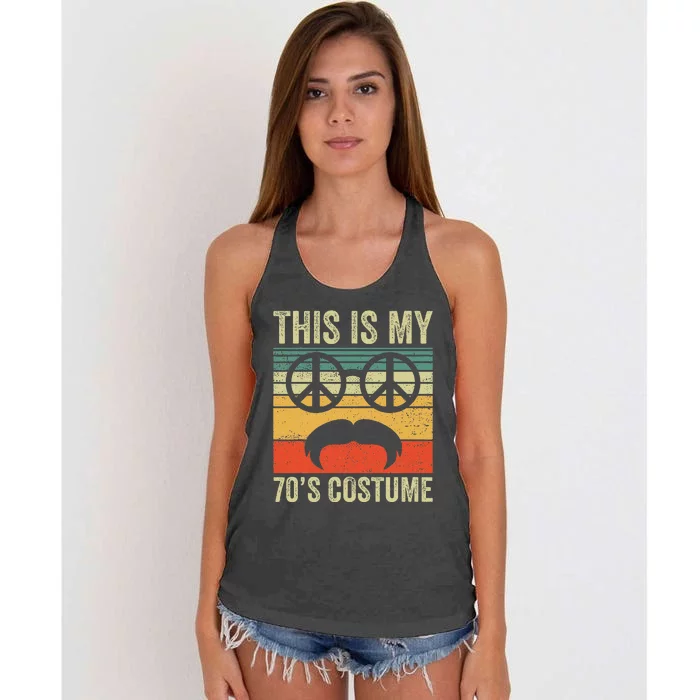 This Is My 70s Vintage 70s Party 1970s Women's Knotted Racerback Tank