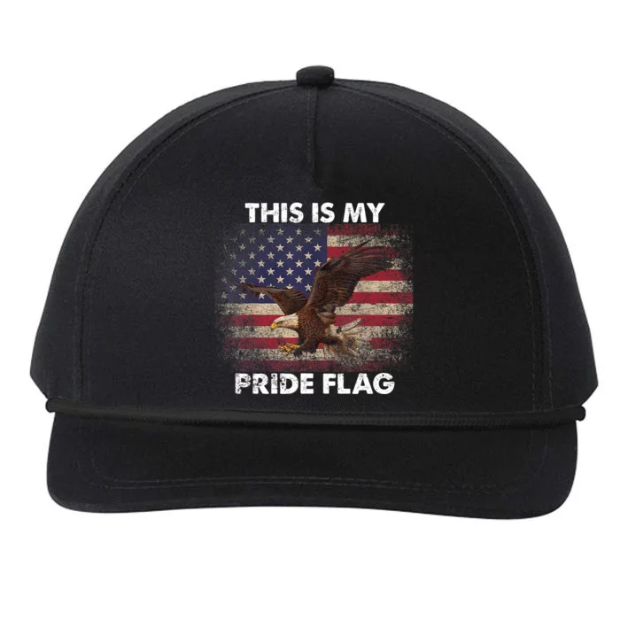 This Is My Pride Flag Usa American 4th Of July 2024 Snapback Five-Panel Rope Hat